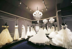 Vintage Wedding Dresses A-Line Tulle Gowns Long Puff Sleeves
