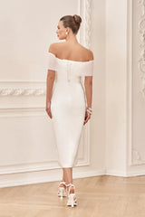 Vestidos De Novia Simple Satin Ankle Length Wedding Dress