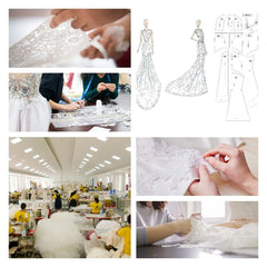 Toofgon Satin Wedding Dresses Detachable Long Sleeves Gowns