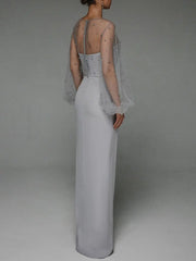 Sexy Wedding Dresses for Women Casual O-Neck Long Dress Elegant Evening Style