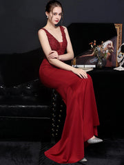 Sexy Elegant Luxury Wedding Evening Long Dresses for Women Rhinestone Prom Party Dresses Summer Dress