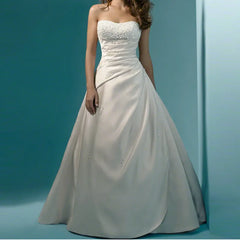 Wedding Dresses Classic Design Perfect A Line Strapless Bridal Gown