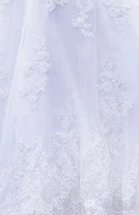 Arabic Women Wedding Gowns Luxury V-neck Satin Lace Dress