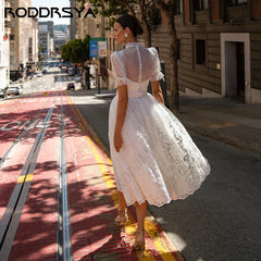 Princess A-Line Wedding Dress Illusion Button Back Bridal Gown Sweetheart Tulle Bridal Dresses