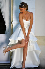 Wedding Dresses for Woman Satin A Line Boho Beach Gowns