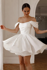 Elegant Short Wedding Prom Party Dresses Evening Gowns