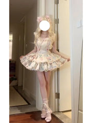 Chic Ball Gown Square Neckline Lace Lolita Dress Birthday Dresses Birthday Outfits SD1209