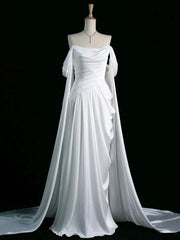 Luxury Satin Prom Dresses Wedding Evening Gown Party Dress