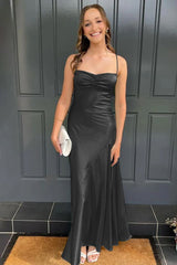 Simple Light Blue Bodycon Evening Party Dress Prom Dresses SD2463