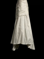 Chic Mermaid Sweetheart Taffeta Ivory Long Wedding Dress Bridal Dresses SD2760