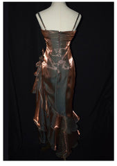 Retro Mermaid Spaghetti Straps High Low Party Dress Prom Dresses SD2820
