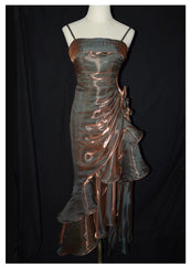Retro Mermaid Spaghetti Straps High Low Party Dress Prom Dresses SD2820