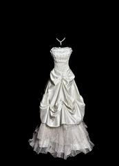 Chic Ball Gown Strapless Taffeta Ivory Long Wedding Dress Bridal Dresses SD2920