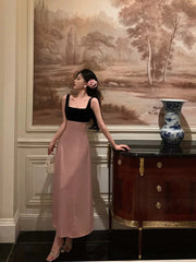 Gorgeous A Line Straps Pink Sleeveless Date Night Dress Prom Dresses Birthday Outfits SD621