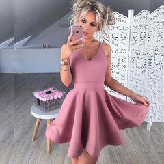 Chic Short Prom Dress, Short Graduation Dress, Homecoming Dress, Purple Formal Dress