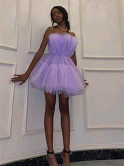 Short Purple Graduation Homecoming Dresses SH012