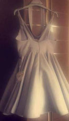 Cute V Neck Homecoming Dress,Short Cocktail Dresses