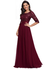 Women's Elegant Sequin Maxi Evening Dress