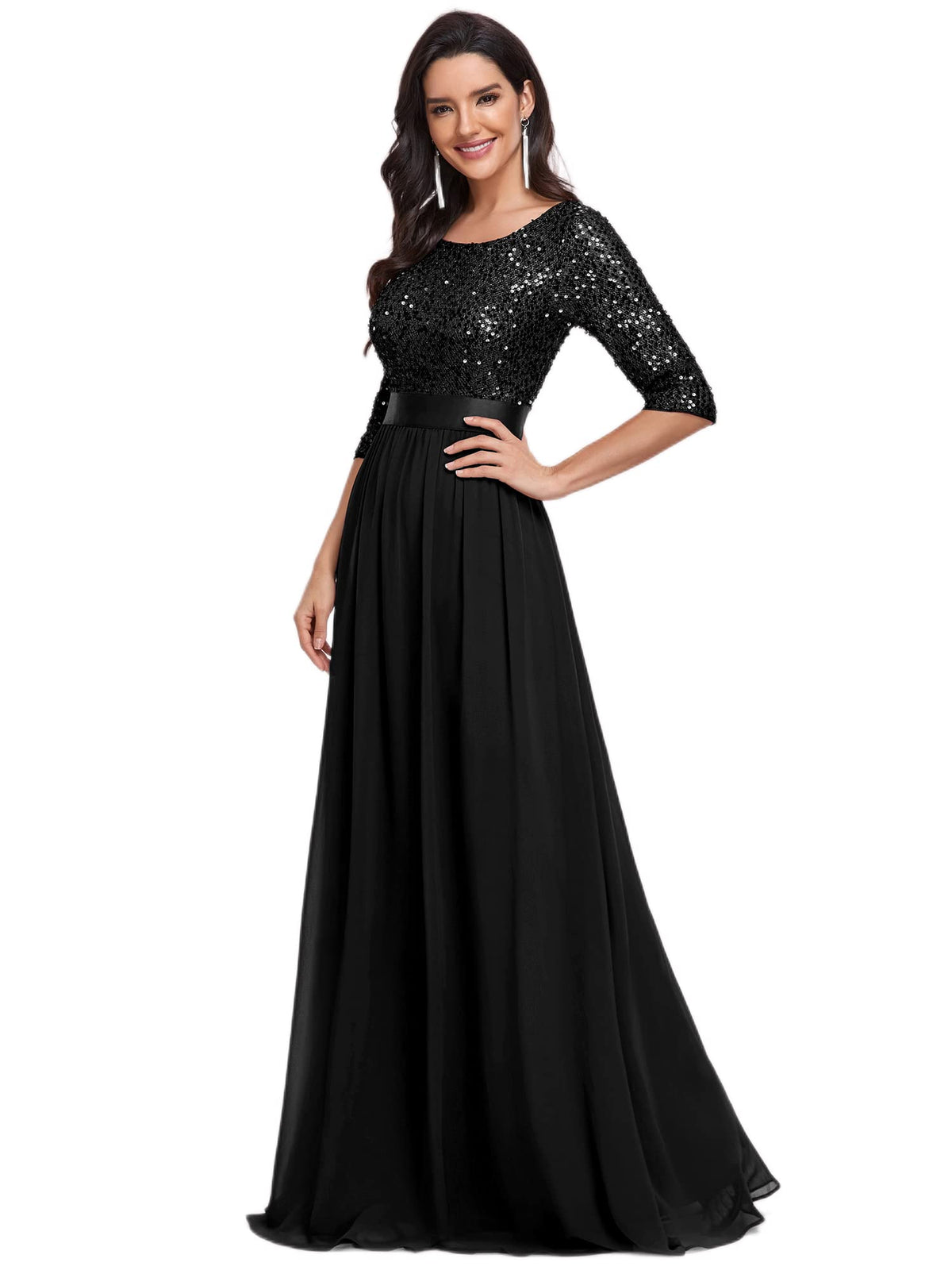 Women's Elegant Sequin Maxi Evening Dress