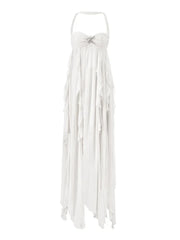 Elegant A Line Halter Long Chiffon Prom Dresses Evening Dress HZ1024