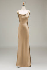 Cowl Neck and Back Maxi Dress in Dusty Blue