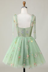 Floral Embroidery Sweetheart A-Line Short Party Dress
