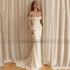 Sexy Glitter Mermaid Wedding Dresses with Detachable Train