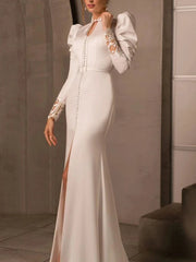 Pretty Wedding Dresses Elegant Bridal Gowns Lace Satin Robes