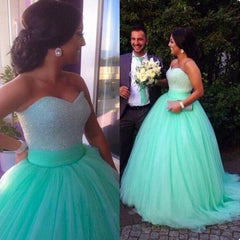 Sage Green Plus Size Prom Dresses Sweetheart Corset Ball Gown