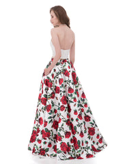 Floral Skrit 2 Pice Dress with Pocket-Floral