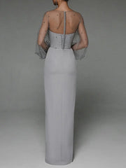 Sexy Wedding Dresses for Women Casual O-Neck Long Dress Elegant Evening Style