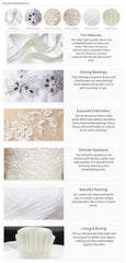 Square Collar Customized Wedding Dresses Floor Length Elegant Gowns