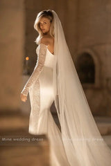 Customized Off Shoulder Sweetheart Backless Mermaid Wedding Dresses