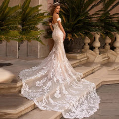 Customized Sexy Mermaid Lace Wedding Dresses for Brides