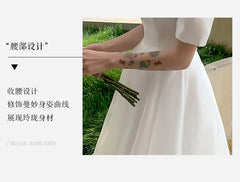 White Sweat Princess Wedding Dress for Banquet Ball Prom
