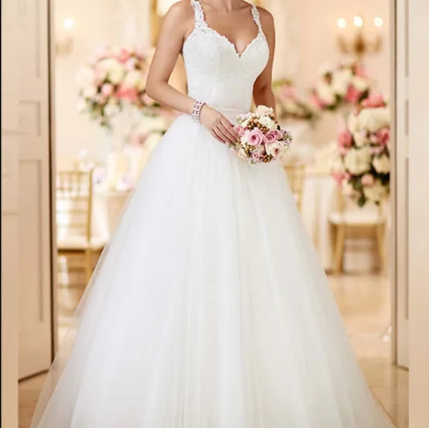 Detachable Wedding Dresses See Through Back Bridal Gowns