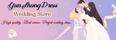 YunShang Sexy Sleeveless Wedding Dress High Split Lace Appliques A-Line Bride Gown