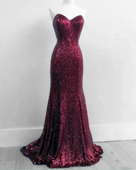 Sequin Bridesmaid Dresses Mermaid Sweetheart