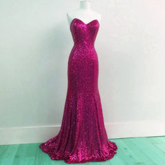 Sequin Bridesmaid Dresses Mermaid Sweetheart