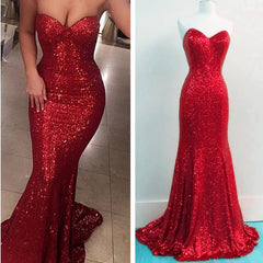 Sequin Bridesmaid Dresses Mermaid Sweetheart