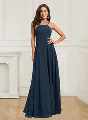 Aimishang A Line Evening Dresses Open Back Halter With Appliques Chiffon