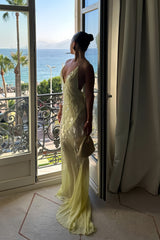 Sexy Deep V-Neck Chiffon Evening Prom Dresses, Sequin Mermaid Party Gown, AST1488