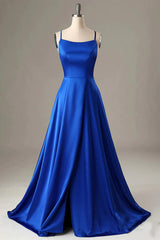 Sexy Simple Emerald Green Prom Dresses Long Evening Dress with Slit