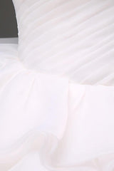 Sexy A-Line Stomacher Tiered Organza  Wedding Dress Court Train  TN0102