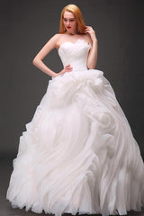 Sexy A-Line Stomacher Tiered Organza  Wedding Dress Court Train  TN0102