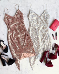 Sexy V Neck Spaghetti Straps Sequins Mini Party Homecoming Dresses HD0088