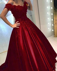 Sexy Black Lace Prom Dresses Off the Shoulder Evening Dress