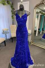 Sexy 2024 Fuchsia Long Formal Prom Dresses Iridescent Sequin Mermaid Sleeveless