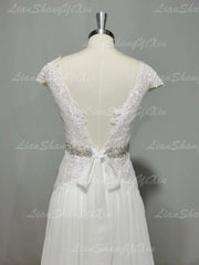 Boho V Neck Wedding Dresses Chiffon Bohemian Gowns Elegant A Line Customized