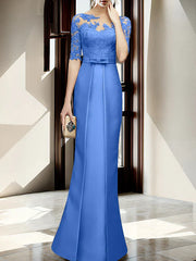 Sheath/column hallucination collar to floor length, mother of the bride dress